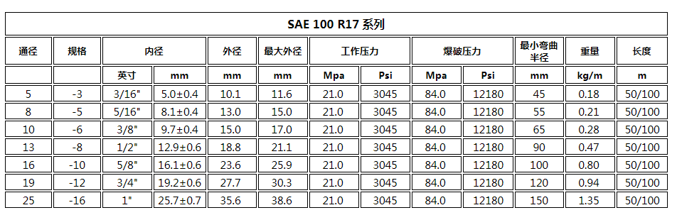 SAE J517 100R17 SAE J517 100R17