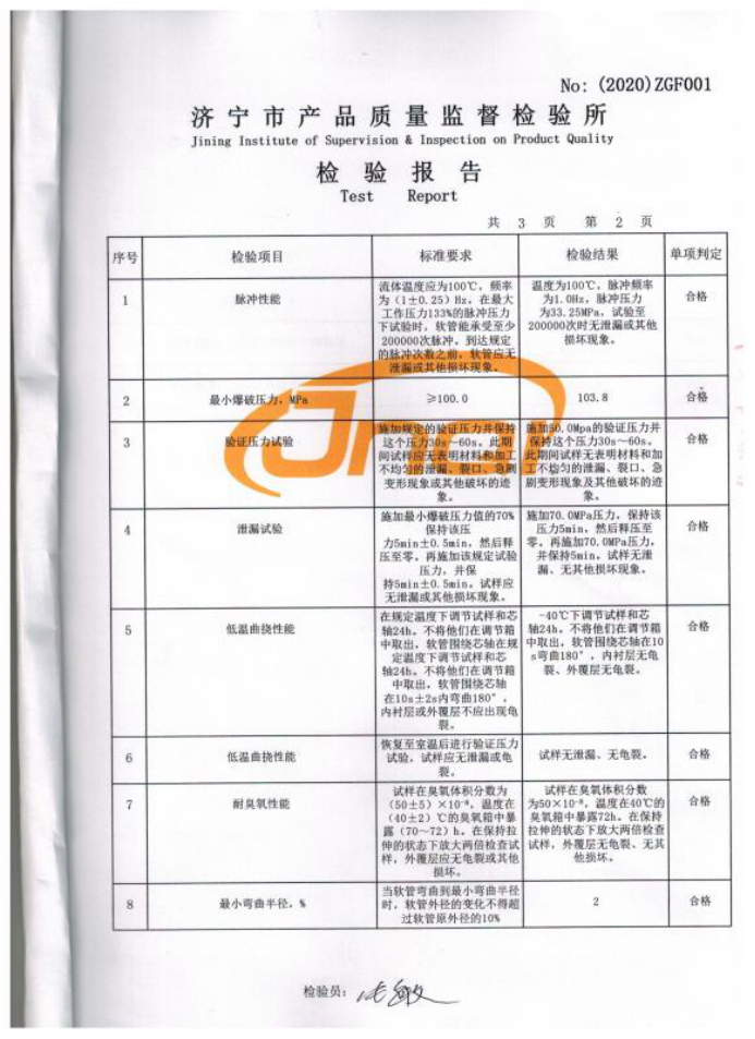 濟(jì)寧產(chǎn)品檢驗(yàn)報(bào)告